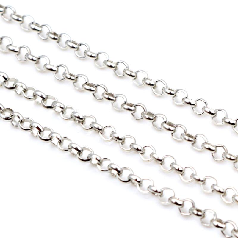 5 Meters/lot 2.0mm 2.5mm 5 Colors Plated O-ring Unwelded Iron Cable Chains Necklace DIY Jewelry Making Findings Accessories