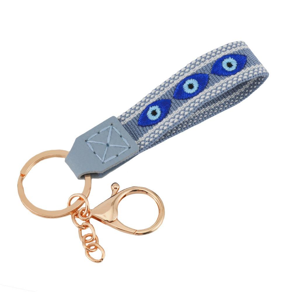 

Anti-Lost Devil s Eye Keychain Pu Leather Wrist Strap Fashion Blue Eye Pendant Bag Accessories Style 3