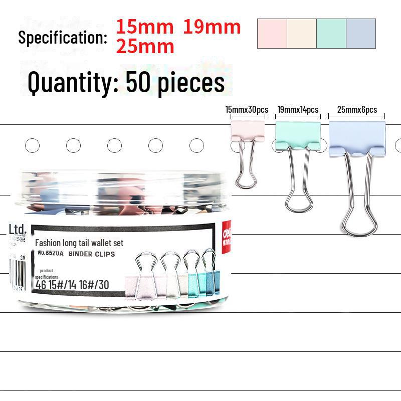 

Зажим-клипса «ласточкин хвост» с длинным цветным хвостом для контрольных работ и файлов, размер 1-6#