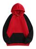 250g Men's Color Block Hoodie, Autumn/Winter European Size, Plus Velvet Sporty Pullover Casual Top
