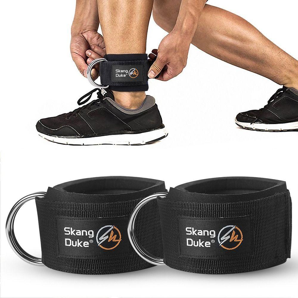 1 Pair Ankle Guard Adjustable Fitness Ankle Straps D-Ring Foot Support Fitness Equipment