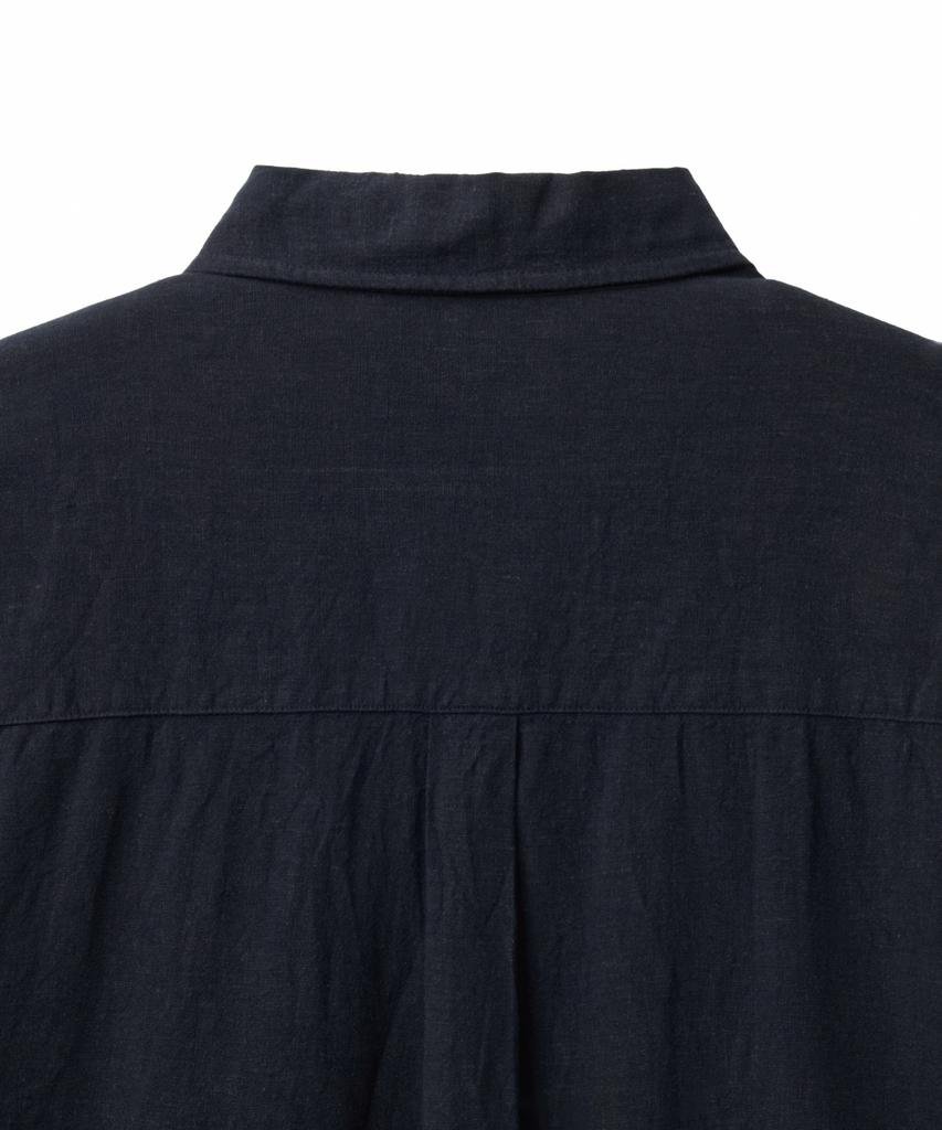 ASP Tencel Linen Wide Shirt - Navy