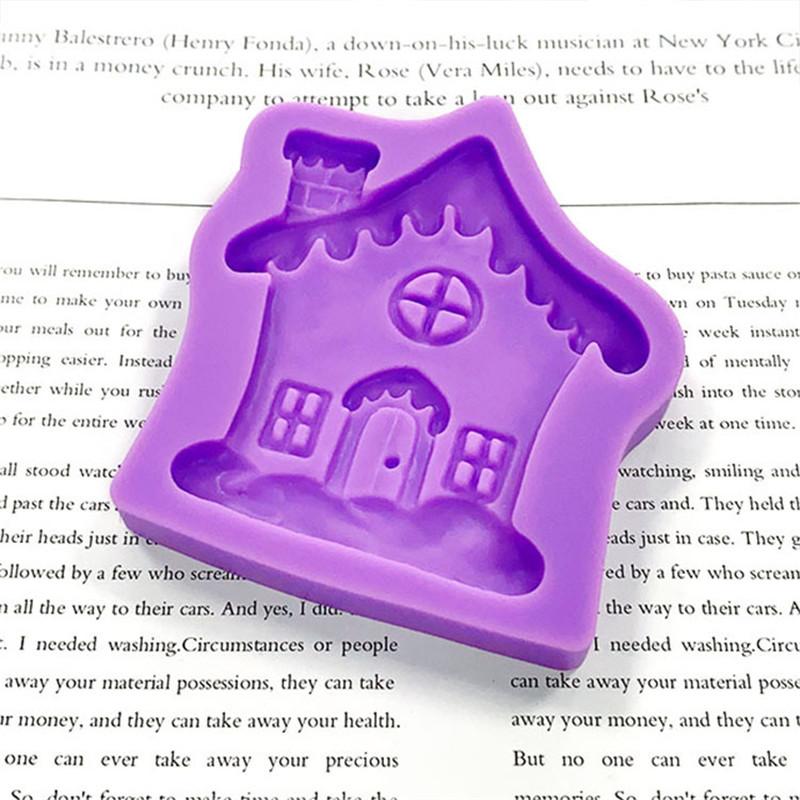 Neu Weihnachten Haus Silikon Form Gebäck Kuchen Schokolade Formen DIY Hause Backform Backformen
