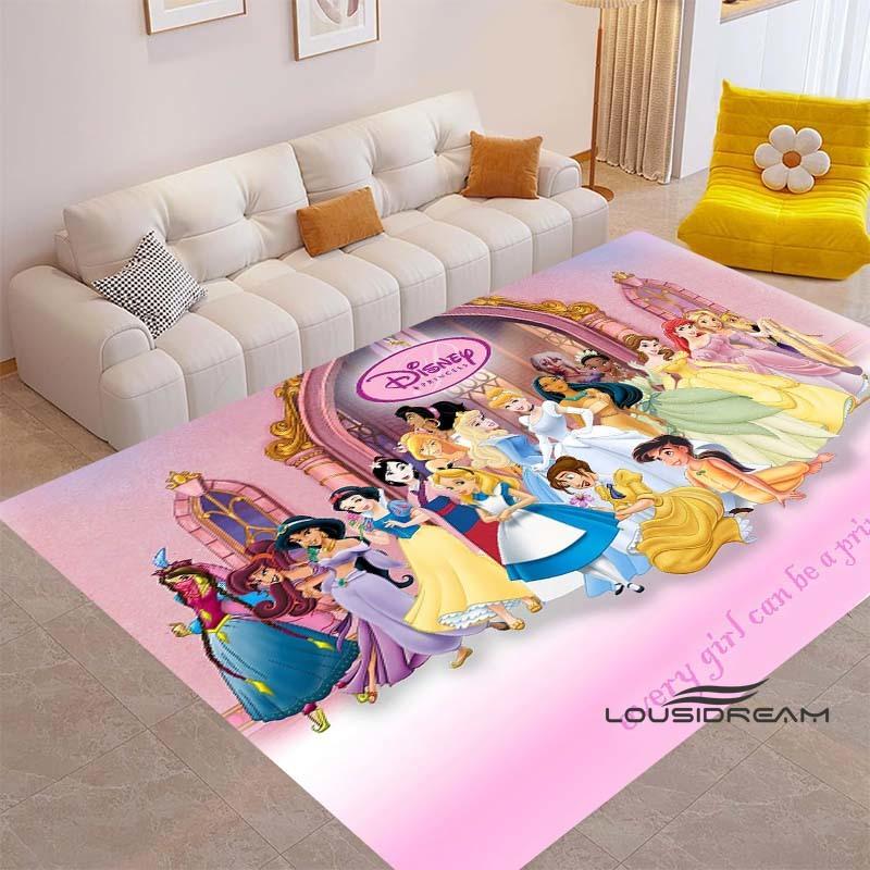 

This Disney pink princess-themed rug is suitable for girls bedrooms, bedside tables, living rooms, sofas, floor mats, children 60x90cm