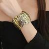 Fashionable Leopard Print Cuff Bangles Temperament Exaggerated Bracelet  Women