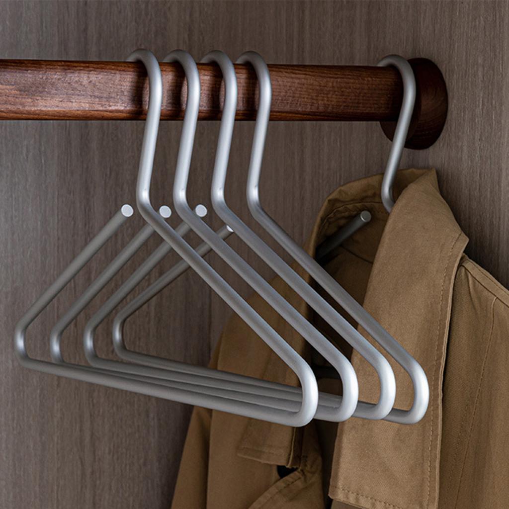 Aluminum Alloy Hangers High End Solid Space Aluminum No Trace Light Luxury Ins Style Clothes Hangers For Home Wardrobe