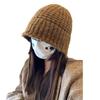 Maillard Knitted Hat Women's Autumn and Winter Large Head Circumference Korean Style Warm Woolen Hat Fisherman Hat Loose and Small Face