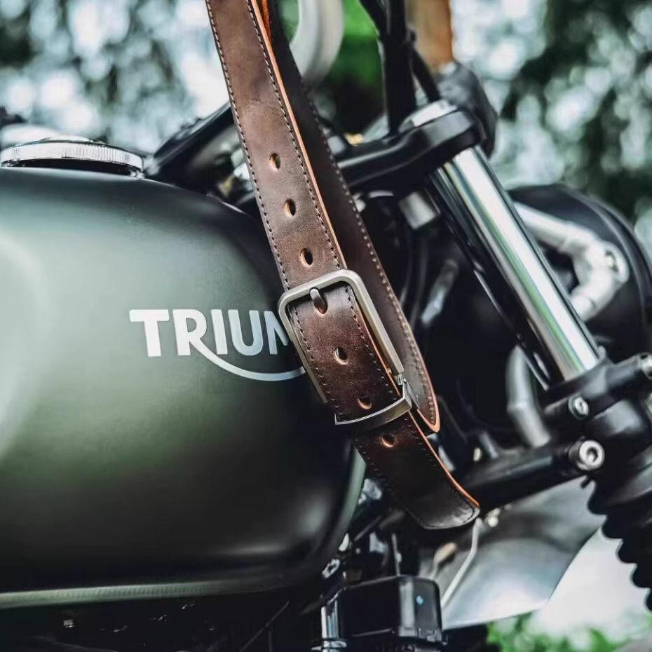 Vintage Handmade Top Grain Cowhide Belt - Men's Distressed Genuine Leather with Pin Buckle