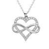 Niche High-End Heart-Shaped Necklace 8-Character Heart-Shaped Love Sweater Chain Mother'S Day Gift. Premium Durable
