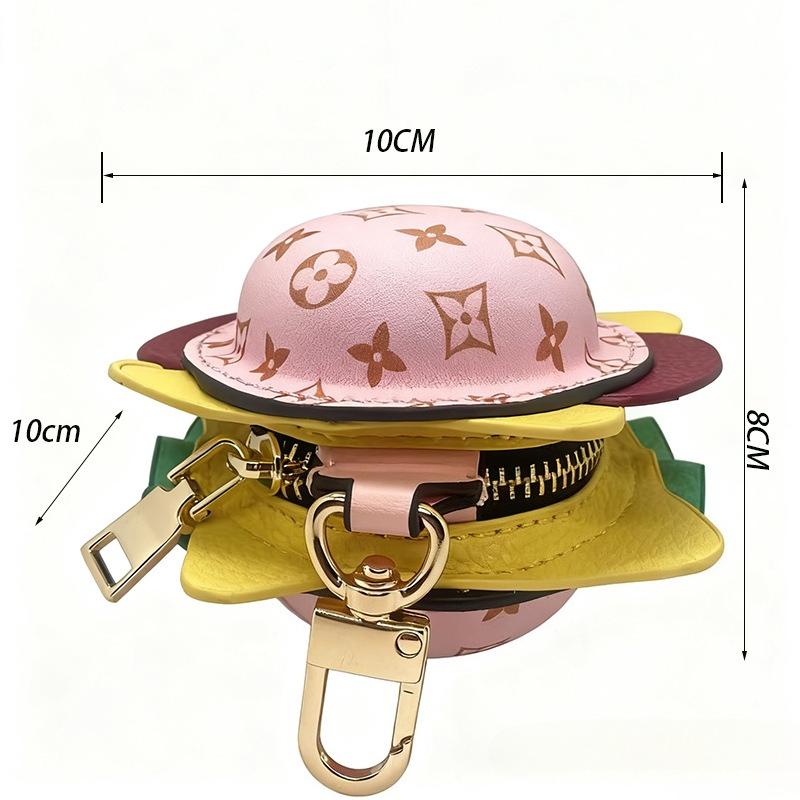 New Mini Hamburger Gift Box Versatile Platinum Key Bag Earphone Bag Box Pendant Jewelry Bag