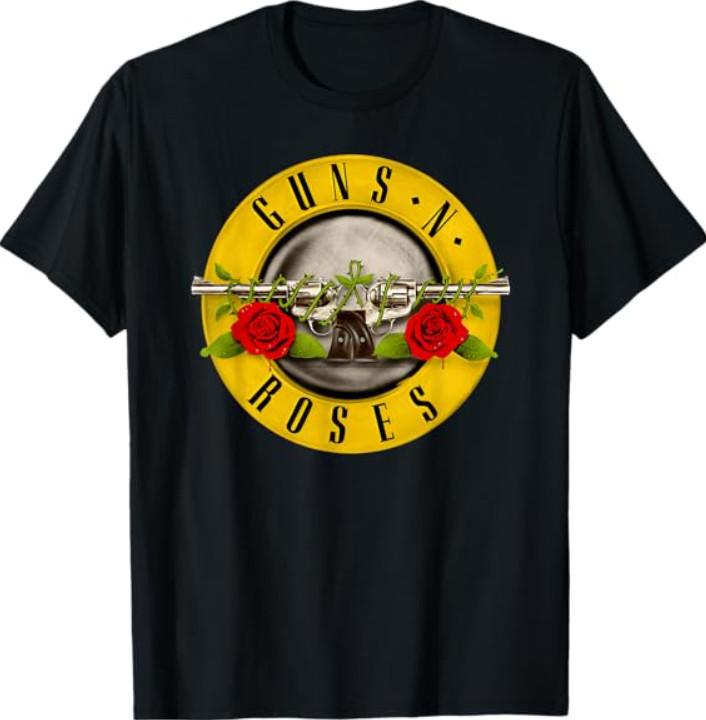 Camiseta Oficial Guns N' Roses Logo de Bala Camiseta Unisex