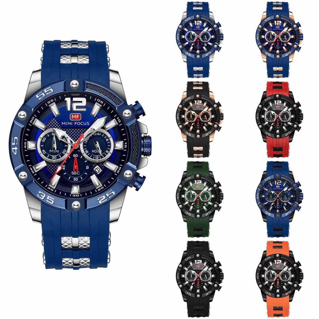 Men's Waterproof Luminous Running Alarm Clock Watch