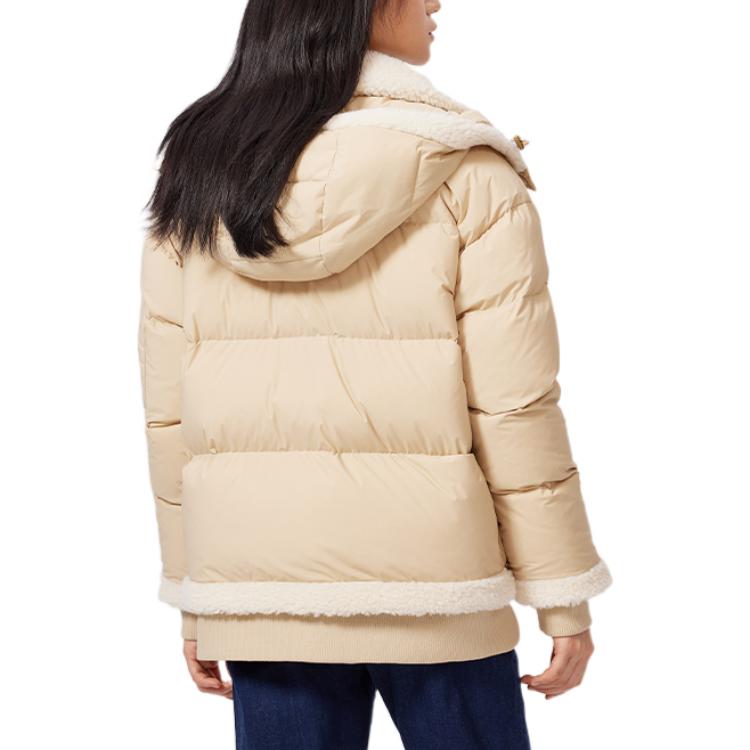 Levis FW22 Removable Hooded Long Sleeve Down Jacket Women Outerwear Khaki A5174-0000