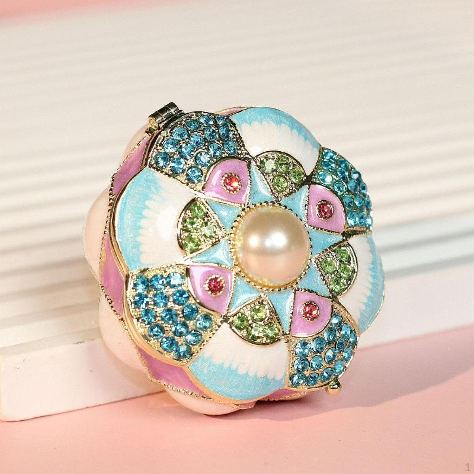 

Емальована шкатулка для дрібниць, декор для ювелірних виробів для жінок, подарунок, креативний, органайзер синій