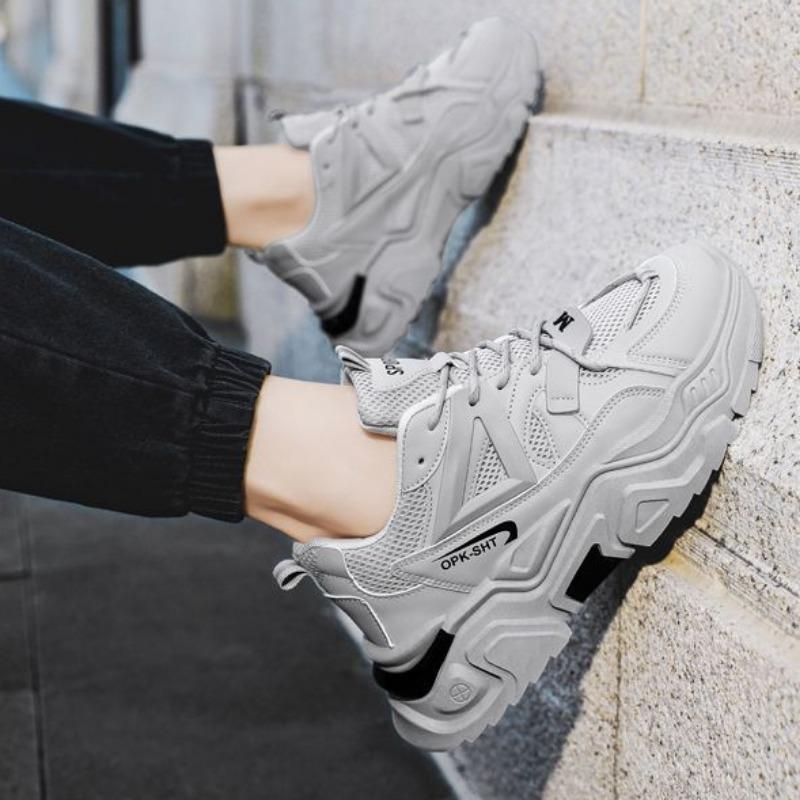 Summer Trend Men Breathable Sports Running Shoes Street Platform Casual Walking Shoes Non-slip Tenis Trainers Zapatillas