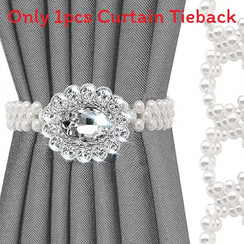 

Shape Butterfly Deer Pearl Curtain Tieback For Living Room Decorate Bedroom Sunflower Silver,40cm