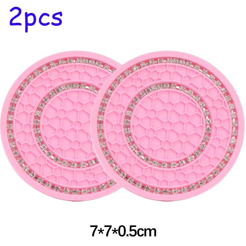 New Fashion Diamond-set Coaster Universal Car Coaster Washable Heat Insulation Anti-scald Water Cup Non-slip Mat Car Interiors