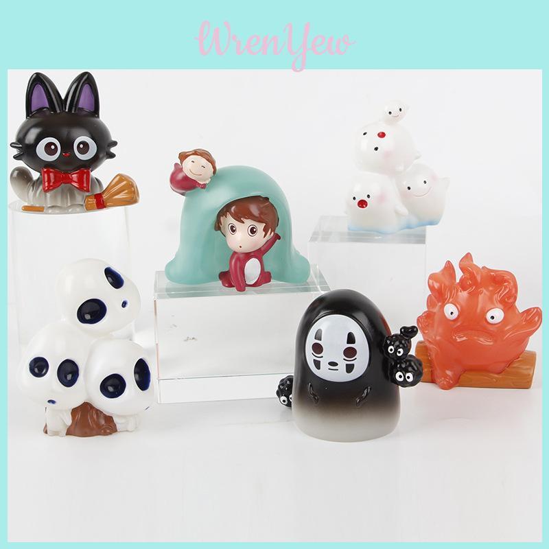 Adorable Studio Ghibli Character Figures Including Ponyo No Face And White Spirit Fun Toy Collection