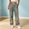 Women's Color Drawstring Elastic Waist Work Pants with Pockets, Casual Uniform Scrub Pants for Daily Wear