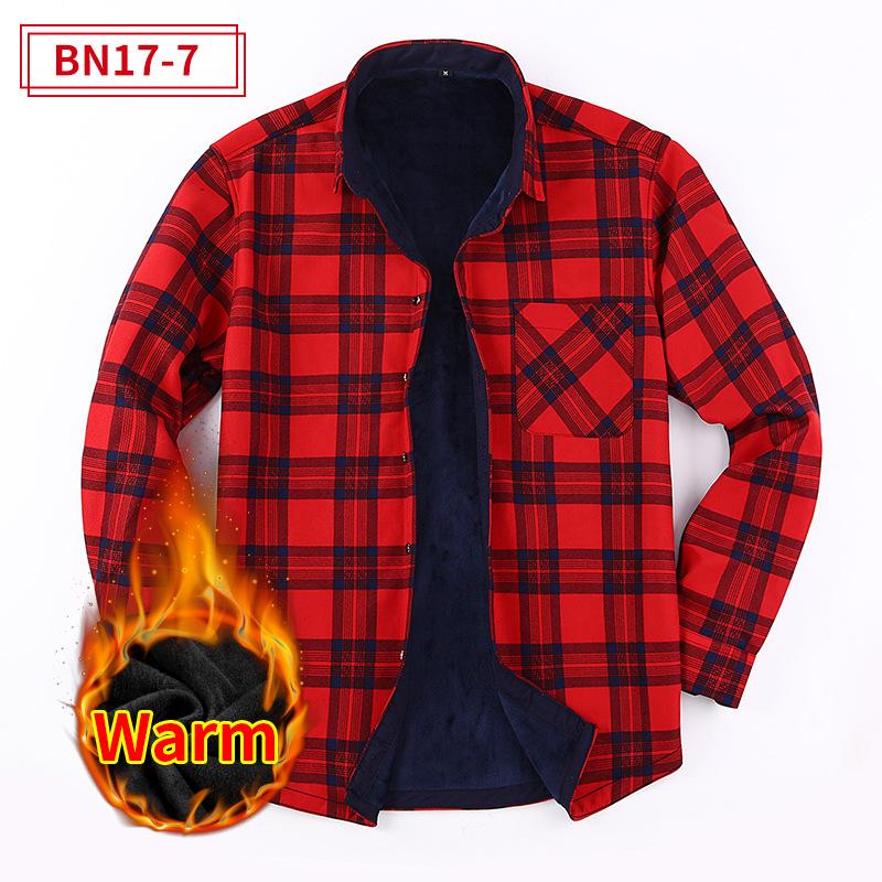 

Мужские зимние фланелевые куртки-рубашки с подкладкой из шерпы, с длинным рукавом, на пуговицах, флисовые рубашки для мужчин, повседневная теплая клетчатая терморубашка с карманами XXXL