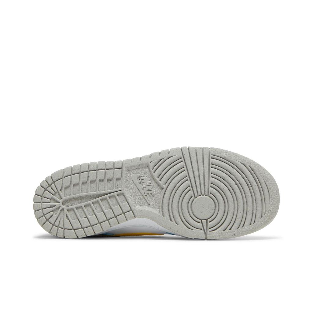 Nike Dunk Low Next Nature Grade School 'Homer' (Unisex) Blue Chill / White / Grey / Yellow Strike Kids' Skateboarding Shoes DX3382 400