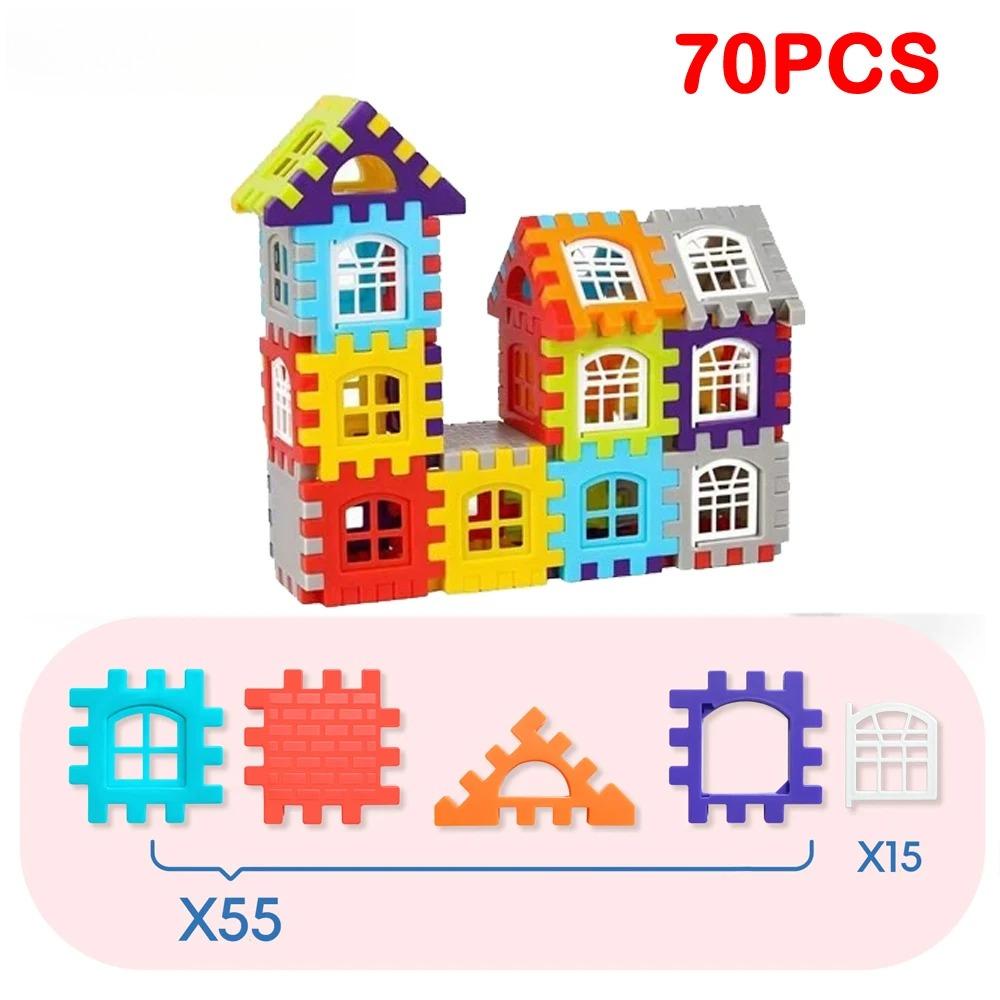 

Non-Toxic 25/140Pcs Building Houses Set Diy Simulation Building Block Window Design Colored Children Creative Puzzle Toys Birthday Gift