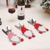 3pcs Christmas Cutlery Holder Knife Fork Pocket Bags Santa Claus Xmas Tableware Cover Home New Year Cookware Gift Decoration