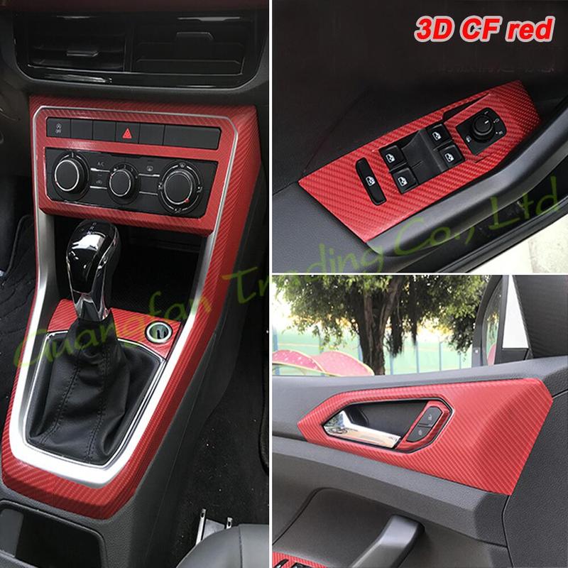 Pentru Volkswagen T-cross - Panou Central de Comandă Interior Mânerul Ușii Autocolante Fibră de Carbon Autocolante Accesoriu pentru stilul mașinii