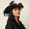 Solid Color Captain Hat Jack Hat Adult Tricorn Hat Vintage Cosplay Pirate Hat  Halloween