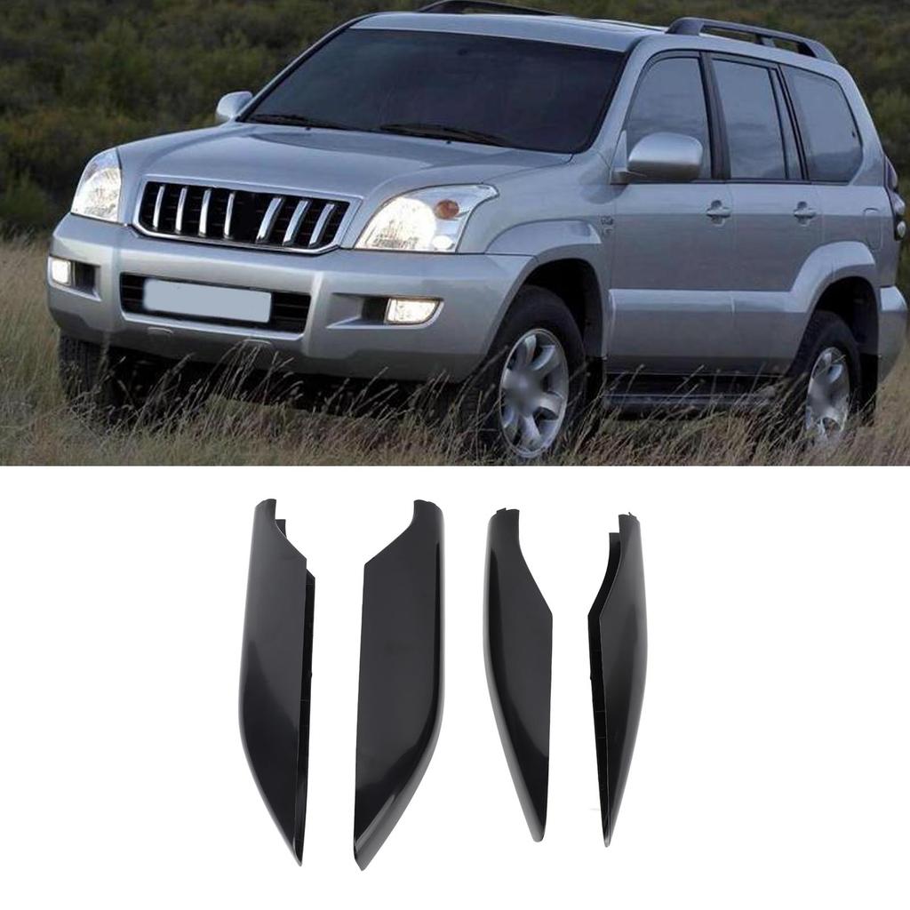 4pcs Roof Rail Rack Cover Plastic Roof Rack Rail End   Replacement for       FJ120 2002 To 2009