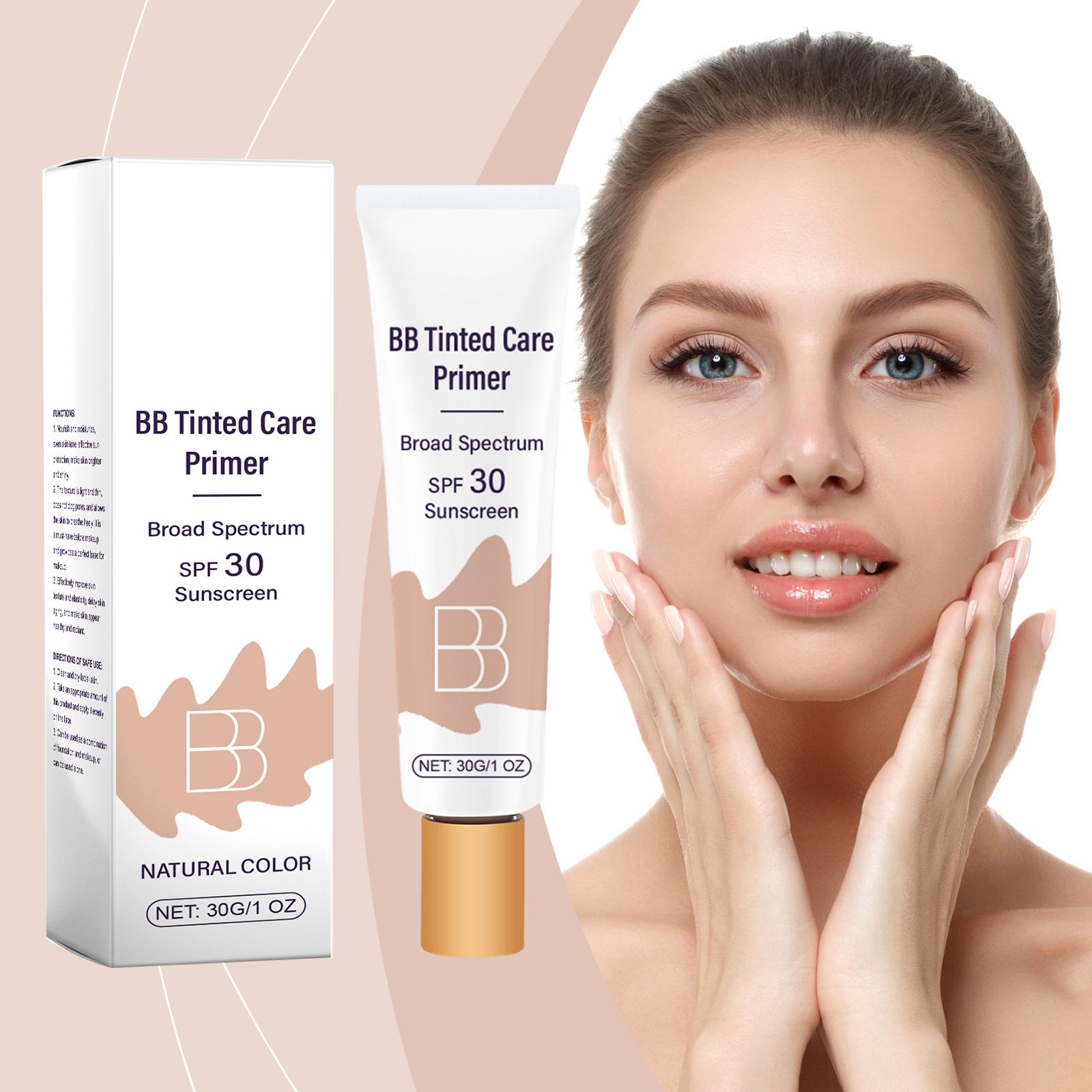 Sunscreen BB Cream Protect Sun Burn Calm Redness Balance Oil Shine Conceal Face Blemish Enhance Skin Barrier Portable Concealer 30g