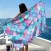 1pc Bright Scales of Mermaid Beach Towel Super Absorbent Suitable for Beach Vacation Pool Summer Gift for Friends Kids Oneself