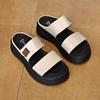Pantofole da Donna Zeppa Aperte Casual da Esterno Sandali Punta Aperta Scarpe da Spiaggia Estive alla Moda Pantuflas Mujer