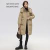 SNOWFLYING Women's Thickened Long Hooded Duck Down Parka