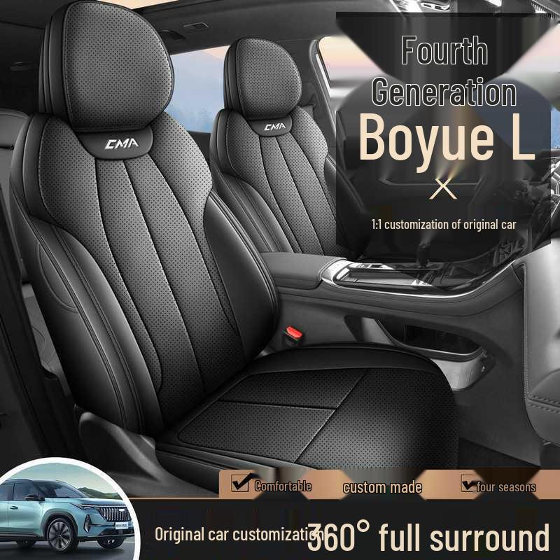 All-Season Seat Covers for Fourth-Generation Geely Boyue L - Full Coverage, Fits 25 Models