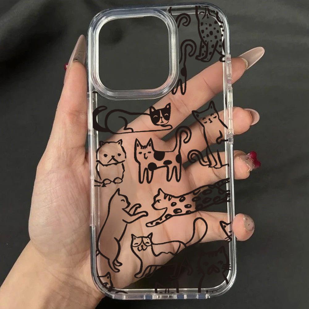 Acrylic Phone Case For iPhone 11 13 16 ProMax Case iPhone 13 14 15 ProMax 12 13 ProMax Case Samsung A55 A05S A54 A06 S22 A15 S23 A12 A22 A52S Cartoon
