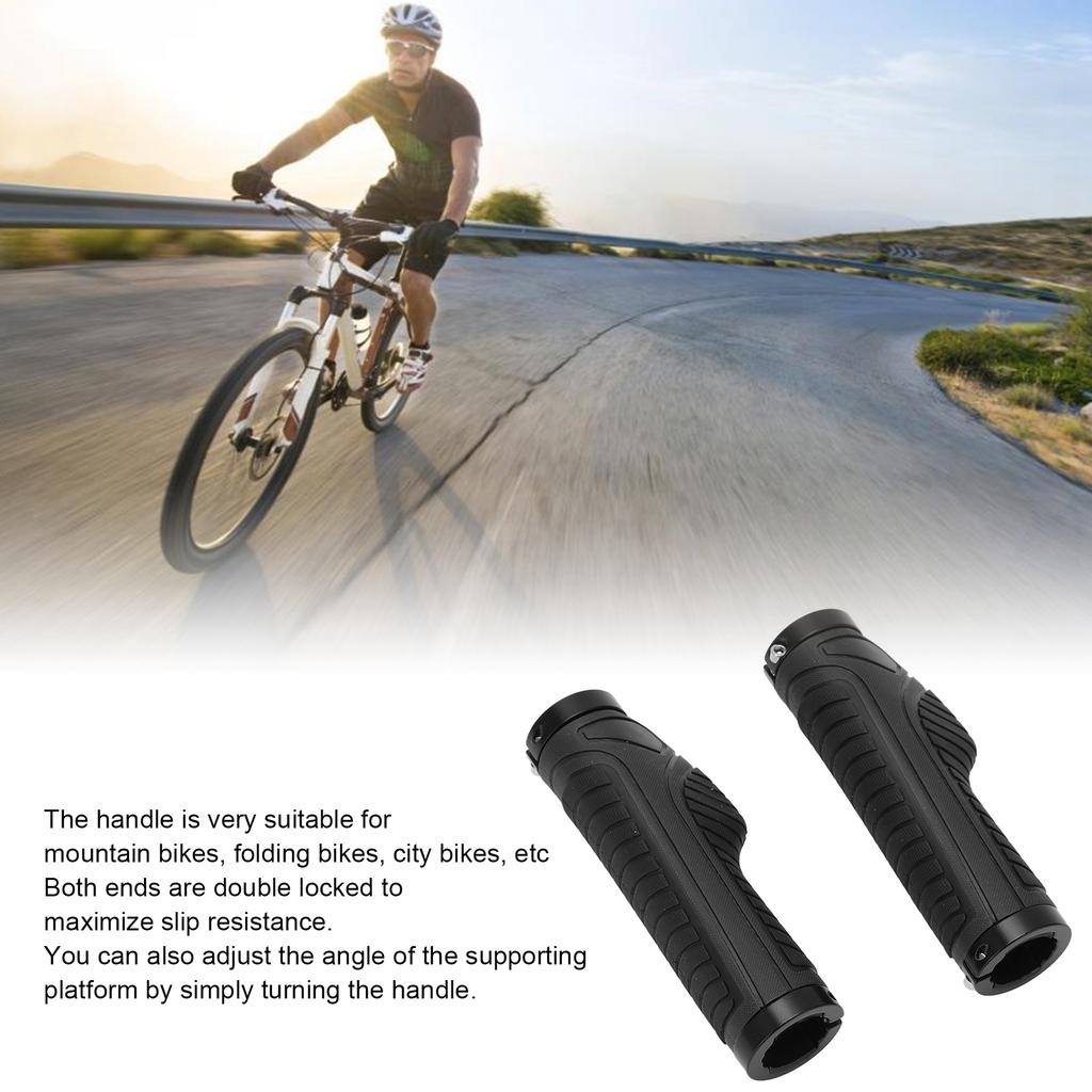 1 Pair Anti Slip Bike Handle Grip Rubber   Handlebar Grips Cover for Road Mountain Bikes