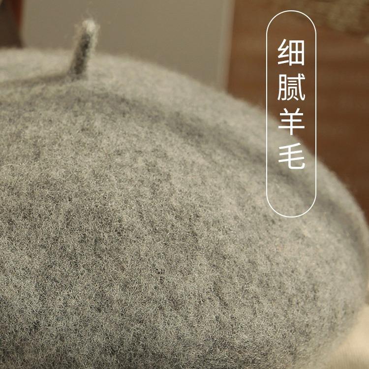 New hat autumn and winter trend women's beret monochrome high-quality warm painter hat spot