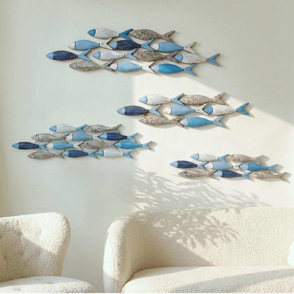Scultura Murale a Forma di Pesce in Legno Decorazione Murale Moderna a Forma di Pesce Decorazione Interna per la Casa Artigianato per Soggiorno Camera da Letto