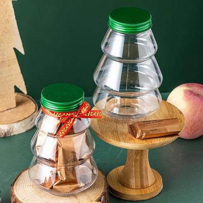 Gifts Christmas Tree Shaped Christmas Candy Jars Home Decor for Wedding Snacks Storage Bottle Multi-function Decorative Box