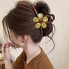 Iridescent Flower Hair Claw Clip for Women - Elegant Korean Style Bun Accessory 2026