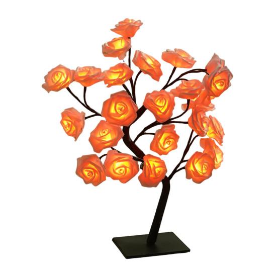 Rose Flower Tree Lamp USB Powered Artificial Bonsai Flower Night Light LED Rose Tree Table Lamp Mother's Day Valentine's Day Gifts for Mom Women Wife
