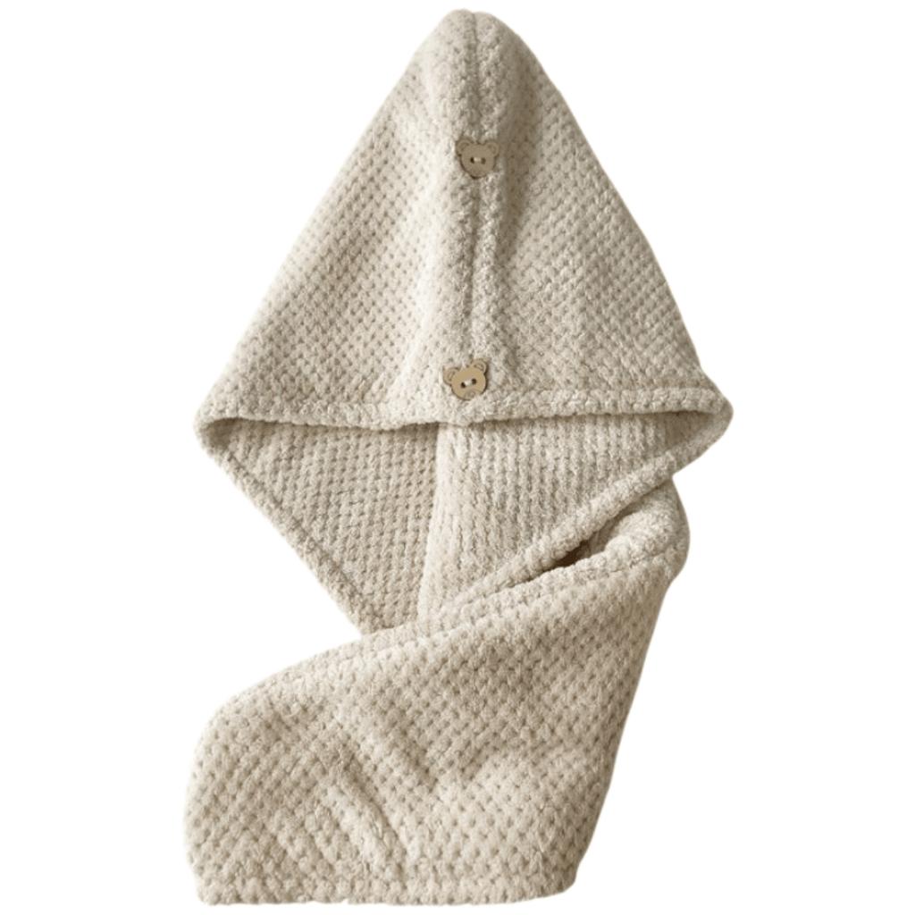 ECARLA - Turban-shaped Hair Towel, Cream