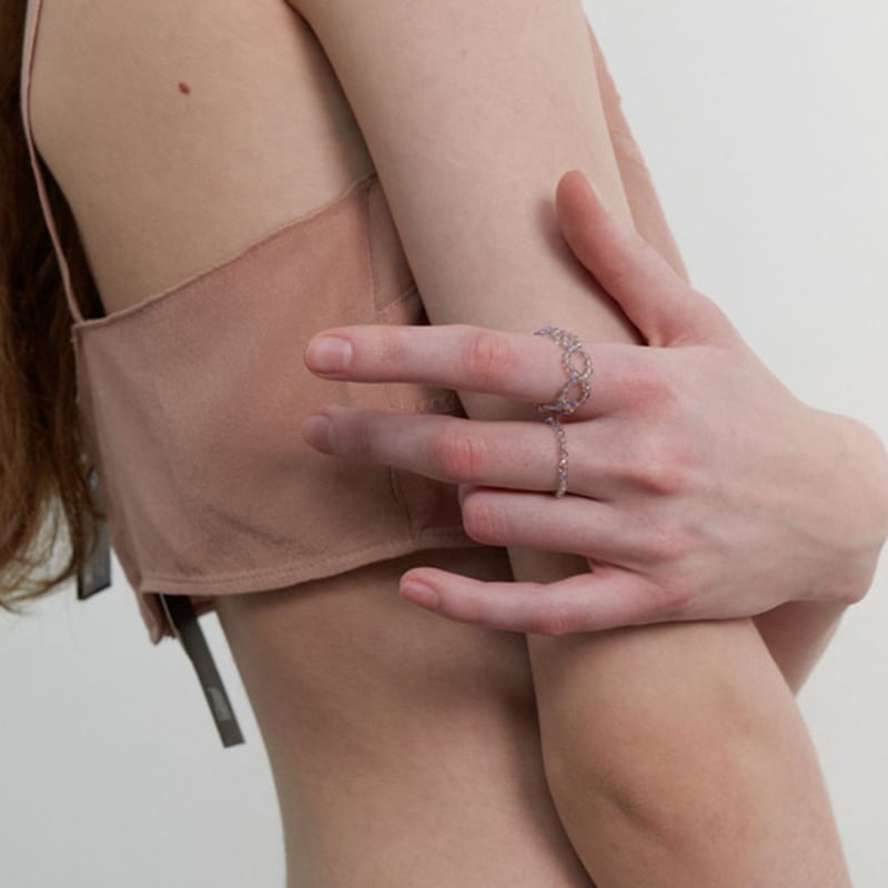 LOVE ME MONSTER Shining Beads Circle Ring (L241MRI020)