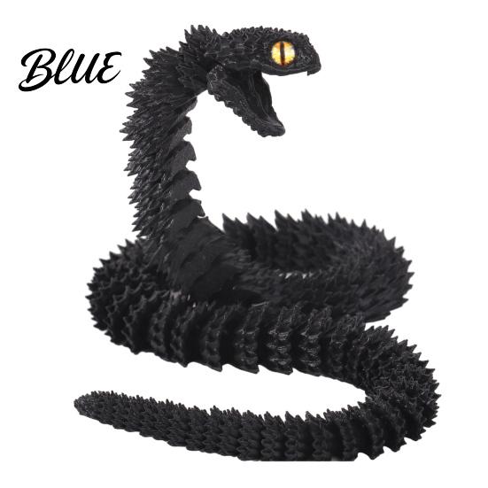 Concentration Improvement Toys Serpent Figurine Snake Toy Articulated 3D Printed Flexible Jointed Realistic Animal Fidget Stress Reliever