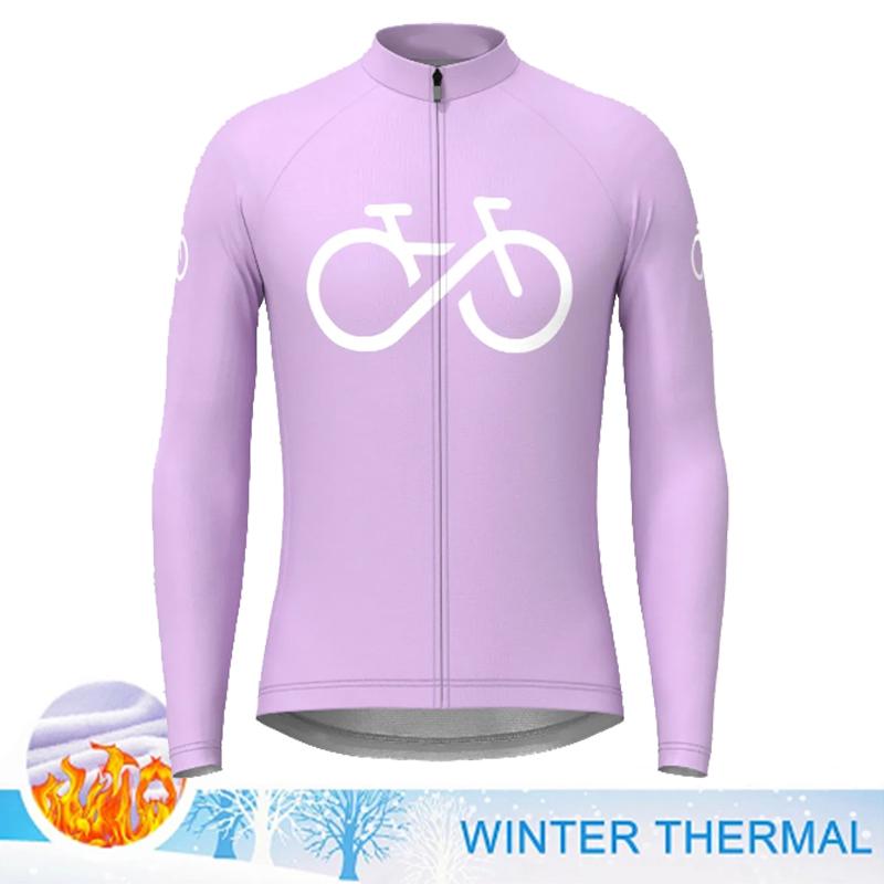 Bicycle Wear 2025 Winter Warm Jacket Men Cycling Clothes Thermal Fleece Long Sleeve Shirts Maillot Ciclismo Mountain Bike Clothing