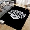 LA Kings Flannel Printed Carpet, Home Sofa Decoration for Living Room & Bedroom, Non‑Slip Play Flannel Floor Mat for Game Room