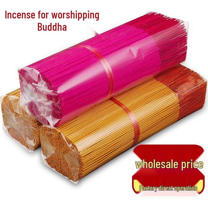 Sandalwood Incense for Household and Buddha Offerings - Odorless, Natural Sticks with Incense Burner 100 Sandalwood Sticks 33CM (Value Pack)