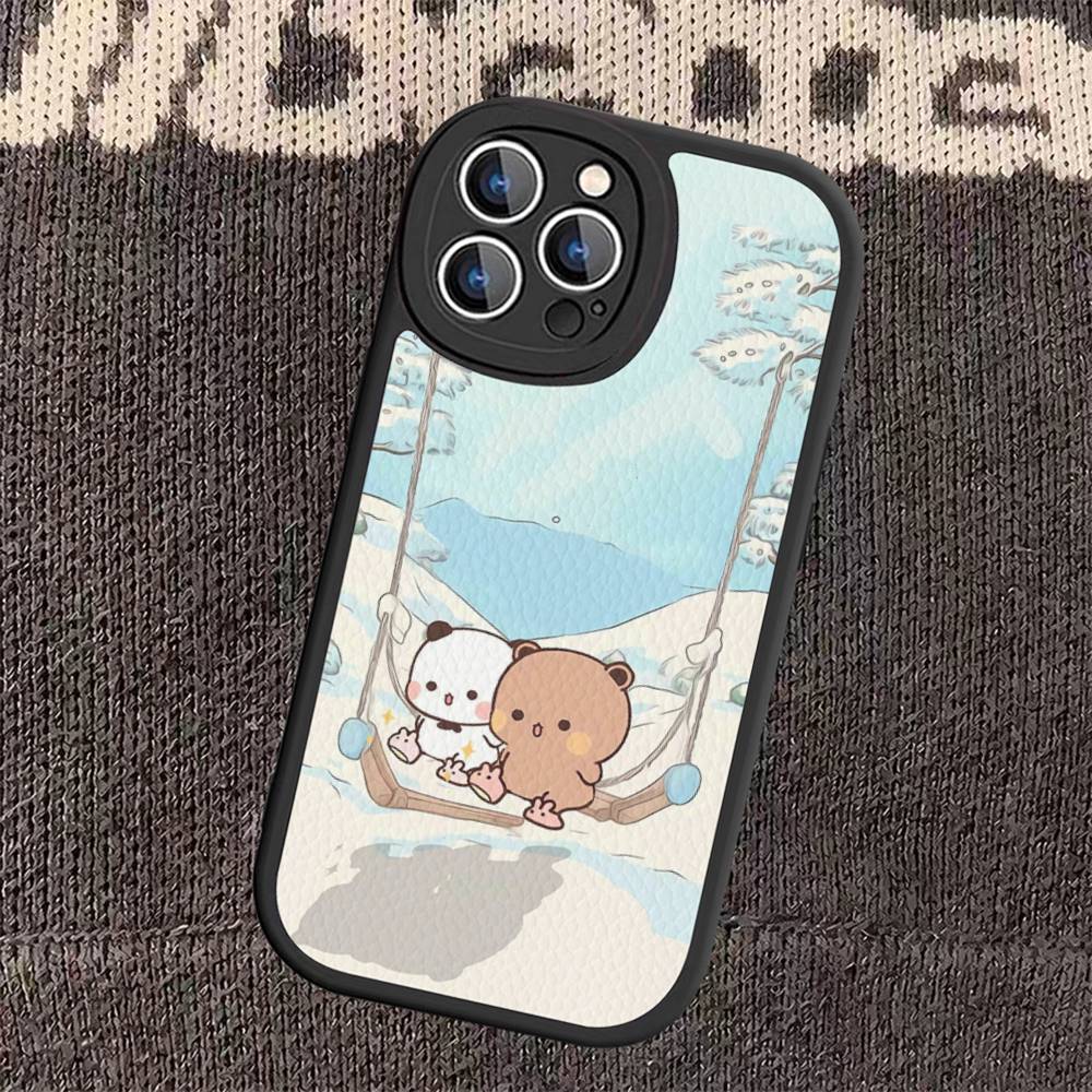 

Cute Cartoon Bubu Dudu Phone Case for iPhone 16 15 14 13 Pro Max 11 12 Plus Leather Silicone Cover 11 pro max