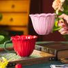 Blumenförmige Frühstückstasse Keramiktasse Hochwertige Tasse Wasserbecher Haushalts-Kaffeetasse Ländlicher Stil